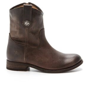 Frye Melissa Button Detail Low Zip Side Boots 6.5